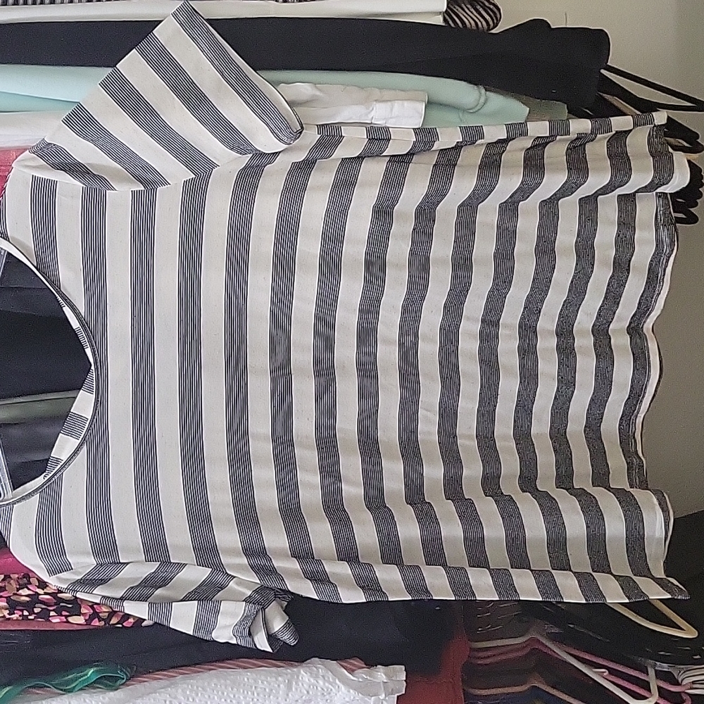 Lane Bryant Criss cross crew neck tee